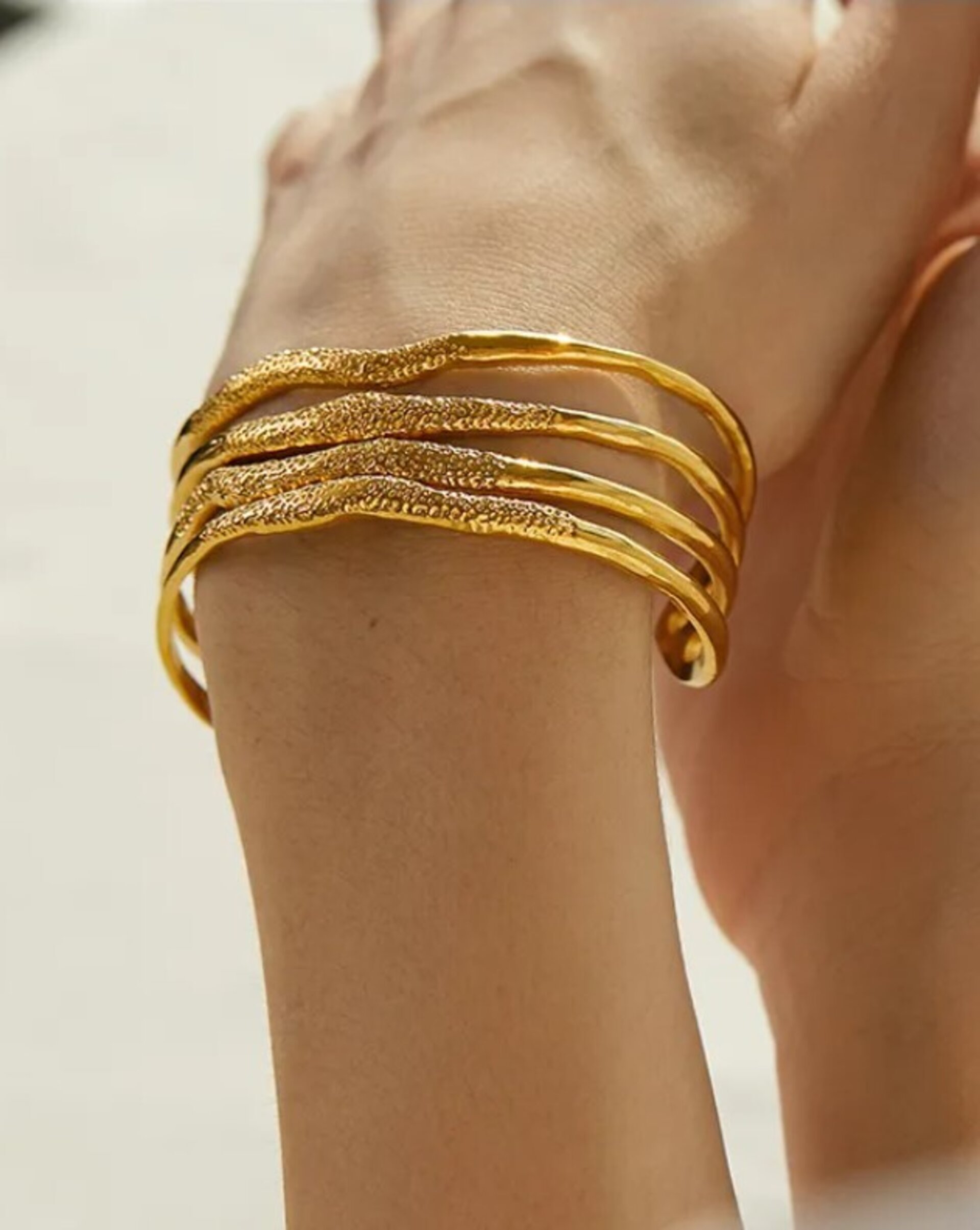 Brazalete ALTEA acero y oro waterproof, ajustable - 2