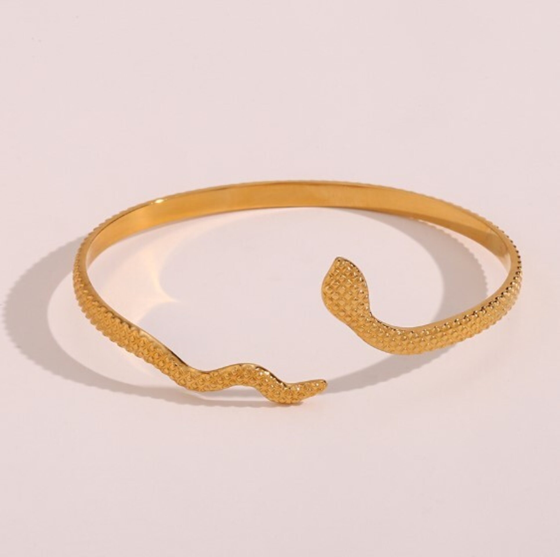 Brazalete SNAKE acero y oro resistente al agua - 4