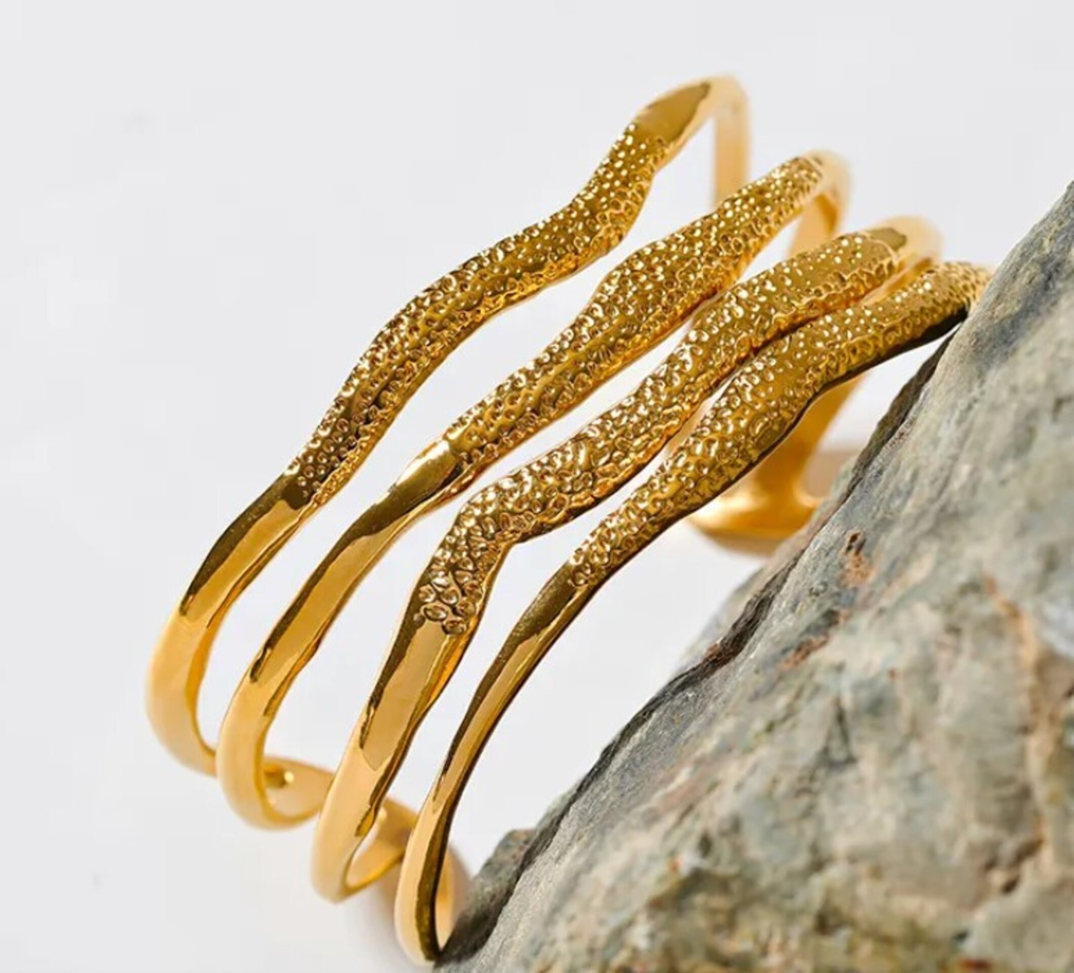 Brazalete ALTEA acero y oro waterproof, ajustable - 6