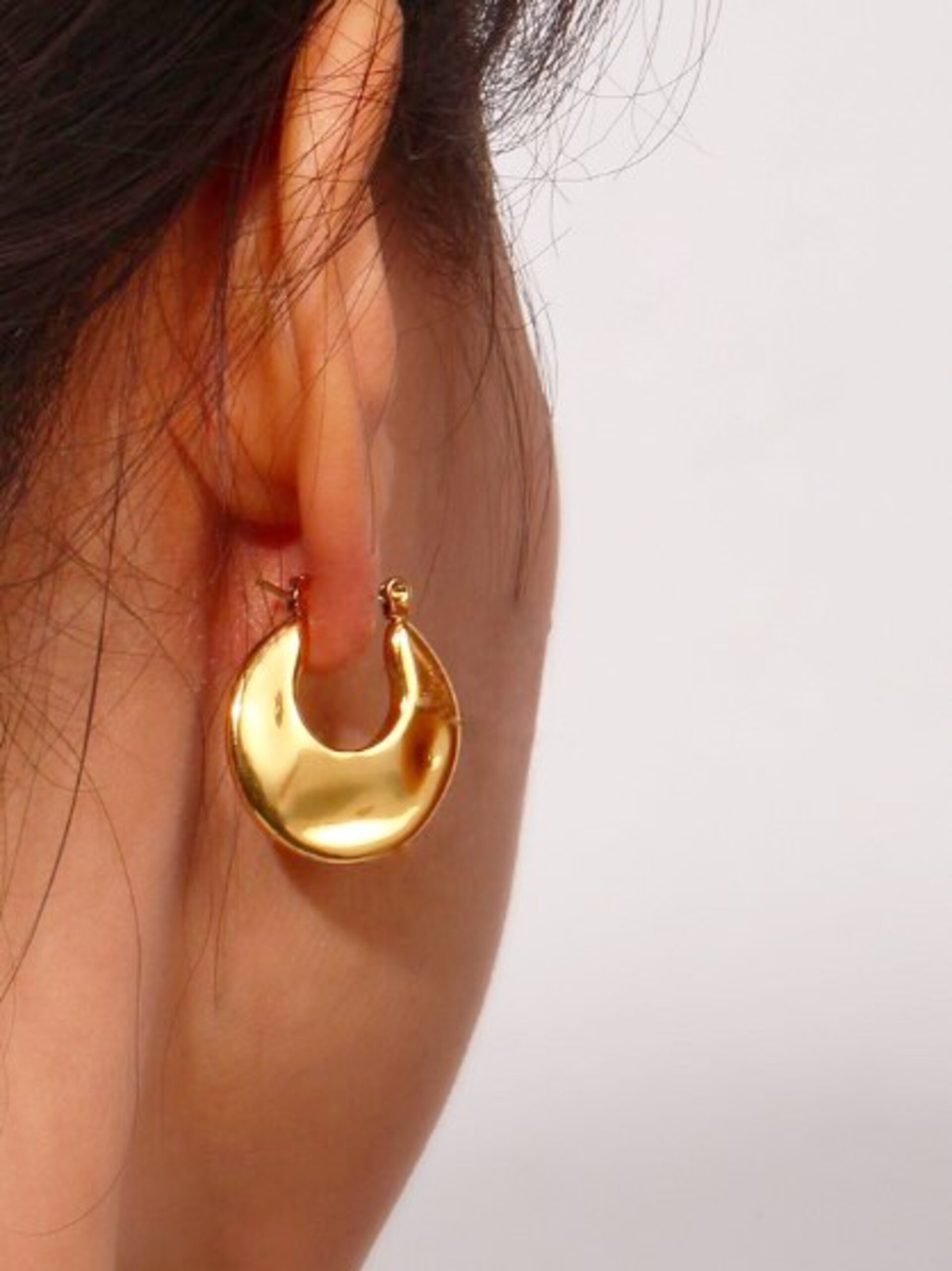 Pendientes MAREA acero y oro waterproof - 5